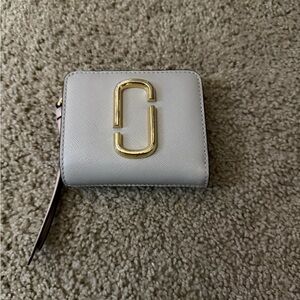 Marc Jacobs Cream Wallet with Gold Accent